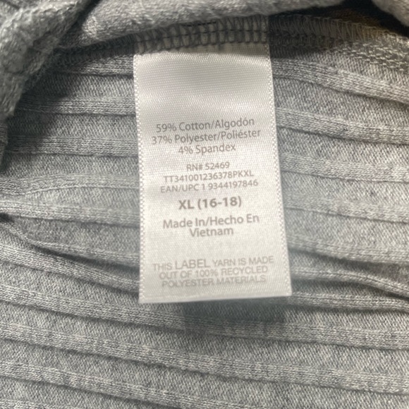 Time And Tru - Women’s Two Piece Knit Set - Grey Heather - XL - Shirt/Skirt -NWT - Picture 4 of 4